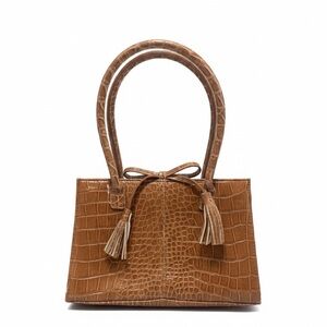 🤎 Vintage Liz Claiborne Croc Embossed Satchel 🤎